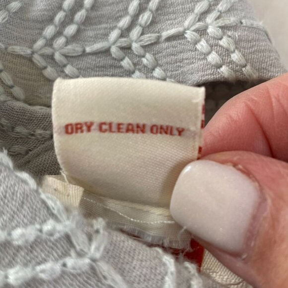 Sundance Gray Y2K Embroidered Open Front Long Line Boho Cardigan W/Lace Size M - Picture 5 of 11